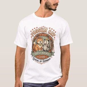 Possum Katze Possum Müll Tier Katze Vintage Vektor T-Shirt