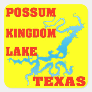 Possum Kingdom Lake, Texas Quadratischer Aufkleber