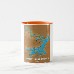 Possum Kingdom Texas Karte Zweifarbige Tasse