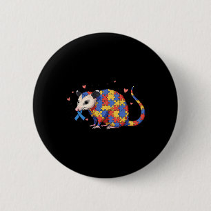 Possum-Puzzle Autismus-Bewusstsein Autistische Fra Button
