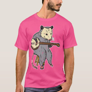 Possum spielt Banjo Opossum Gitarre Musik Männer F T-Shirt