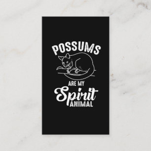 Possum Spirit Animal - Opossum Animal Fan Visitenkarte