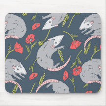 Possum und Mohny Blume Mousepad