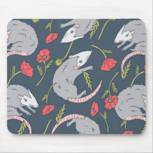 Possum und Mohny Blume Mousepad