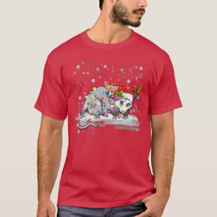 Possum Weihnachtslichter Santa Rentier Possum Lieb T-Shirt