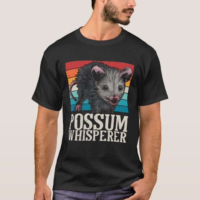 Possum Whisperer Street Cat Opossum Animal Phalang T-Shirt (Vorderseite)