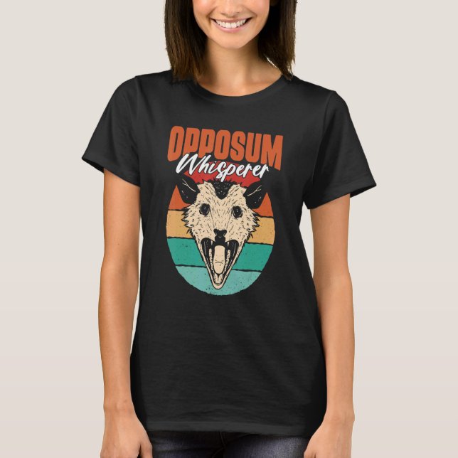 Possum Whisperer Street Cat Opossum Animal Phalang T-Shirt (Vorderseite)