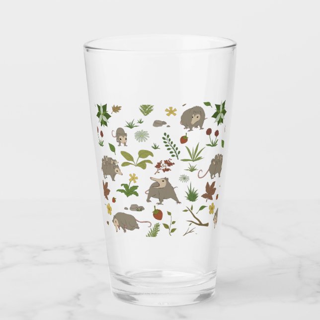 Possummen auf einem Berry-Feld Glas (Vorderseite)