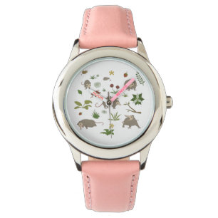 Possummen in einem Berry Field in White Armbanduhr