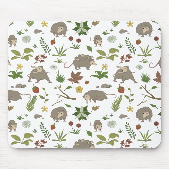 Possummen in einem Berry Field in White Mousepad (Vorne)