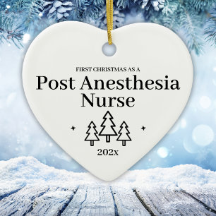 Post-Anästhesie-Krankenschwester erstes Weihnachts Keramik Ornament