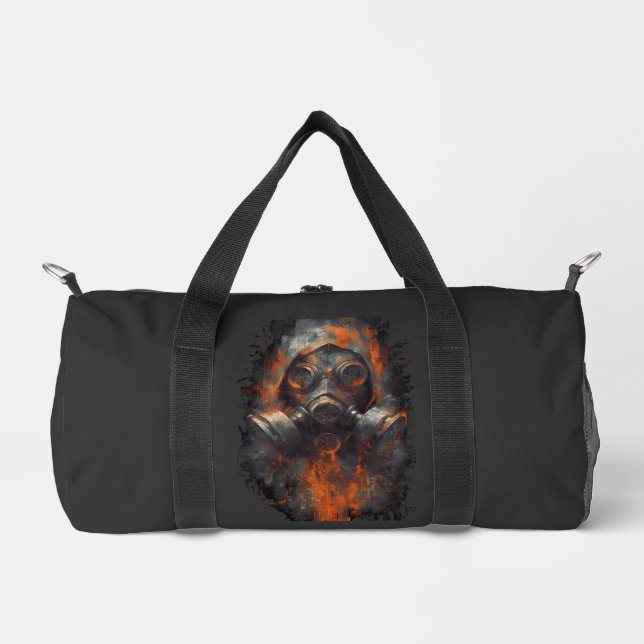 Post Apocalyptic Gas Mask Toxic Grunge Duffel Bag Duffle Bag (Vorderseite)