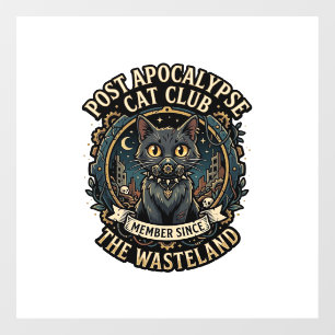 Post Apokalypse Katze Katze Papa Geschenkidee - Po Fensteraufkleber