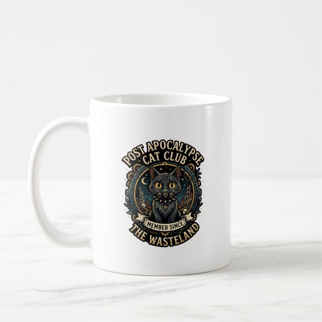 Post Apokalypse Katze Katze Vater Geschenkidee - P Kaffeetasse (Links)
