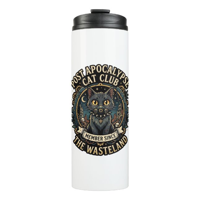 Post Apokalypse Katze Katzen Papa Geschenk Idee -  Thermosbecher (Vorderseite)