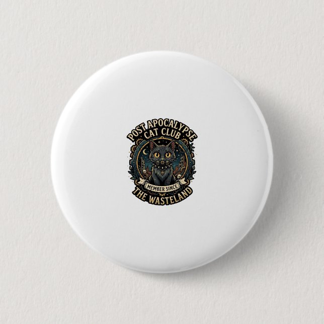 Post Apokalypse Katze Katzen-Vater-Geschenkidee -  Button (Vorderseite)