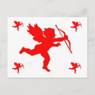 Post Card Cupid Red Schlicht Postkarte