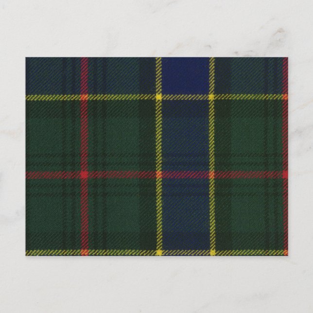Post Card Ogilvie Hunting Modern Tartan Print Postkarte (Vorderseite)