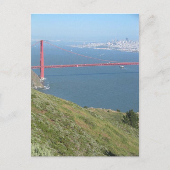 Post Card: San Francisco, Golden Gate Bridge Postkarte (Vorderseite)