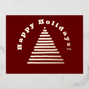 Post Card - Weihnachten-Tree-Grüße Folien Feiertagspostkarte