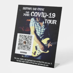 Post Covid Konzert Tour Band Venmo Sockelschild