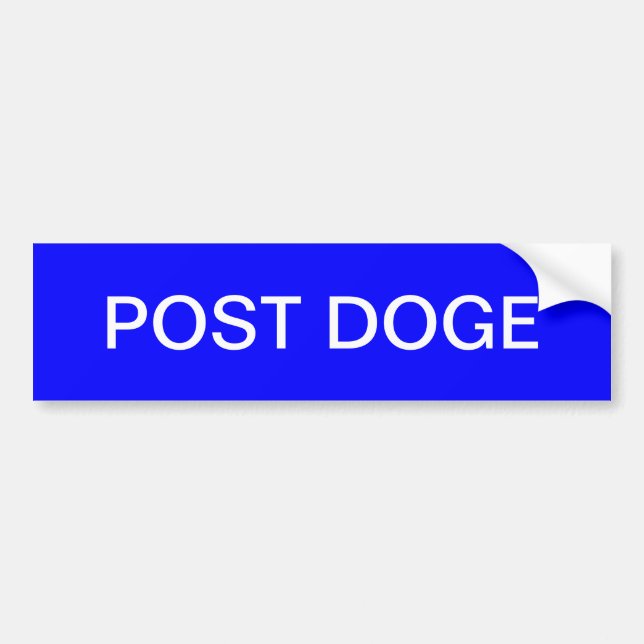 POST DOGE (blau/weiß) Aufkleber Autoaufkleber (Vorne)