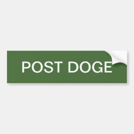 POST DOGE (green/white) bumper sticker Autoaufkleber