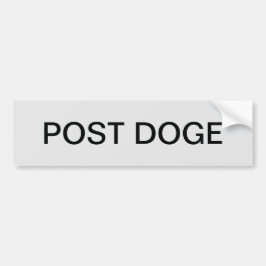 POST DOGE (silver/black) bumper sticker Autoaufkleber