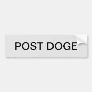 POST DOGE (silver/black) bumper sticker Autoaufkleber