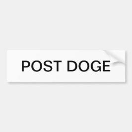 POST DOGE (white/black) bumper sticker Autoaufkleber