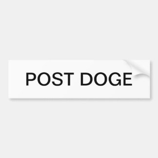 POST DOGE (white/black) bumper sticker Autoaufkleber