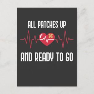 Post Heart Operation gut Bypass Erholung Postkarte