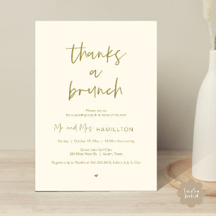 Post Hochzeit Brunch, Dank einer Brunch-Einladung Einladung