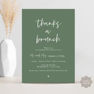 Post Hochzeit Brunch, Dank einer Brunch-Einladung Einladung