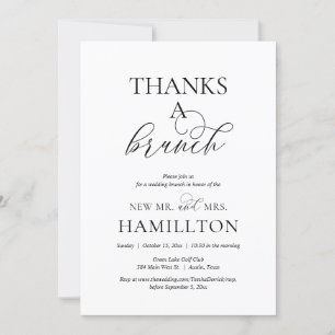 Post Hochzeit Brunch, Dank einer Brunch-Einladung Einladung