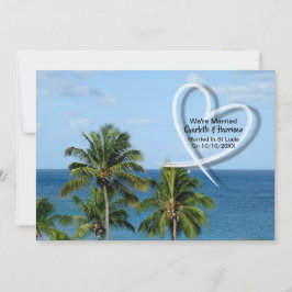 Post Hochzeit Empfang Party Verheiratet in St. Luc Einladung