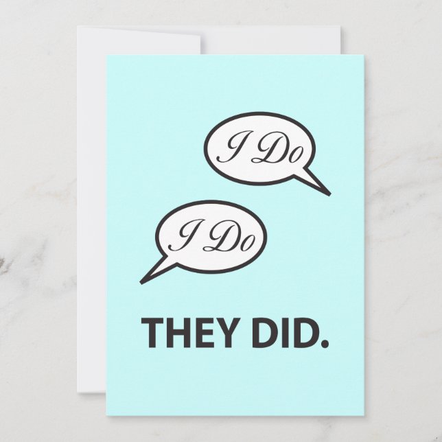 Post Hochzeit Party Ich tue, dass sie Einladung (Vorderseite)