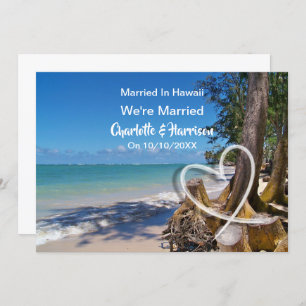 Post-Hochzeitungs-Party Verheiratet in Hawaii Einladung