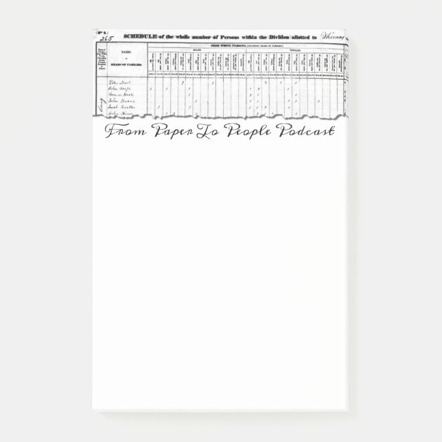 Post-It 1830 der Zählungs-FPPP Klebezettel (Vorderseite)