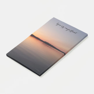 Post it block med solnedgång post-it klebezettel