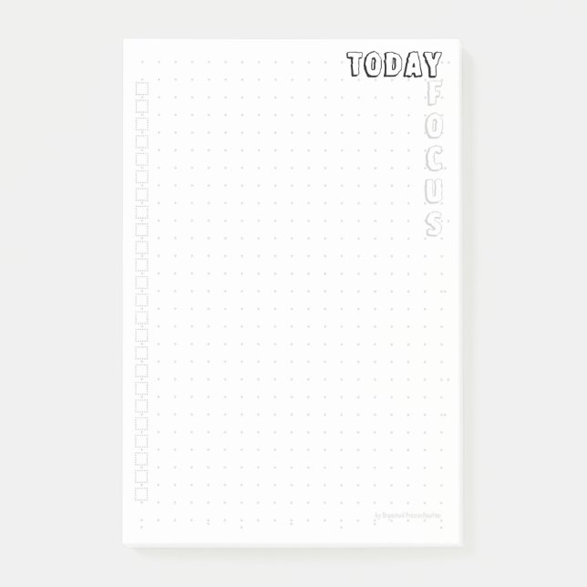 Post-it® Dot-Grid Klebezettel 10*15 Today Focus EA Post-it Klebezettel (Vorderseite)