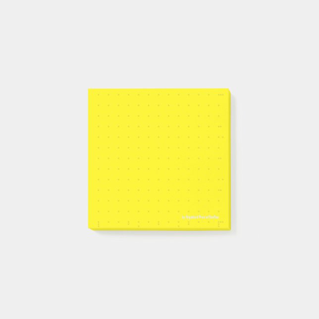 Post-it® Dot-Grid Klebezettel 7*7 Gelb (EA) Post-it Klebezettel (Vorderseite)