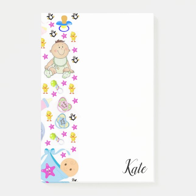 Post-it-Hinweise Binky-Schnuller Post-it Klebezettel (Vorderseite)