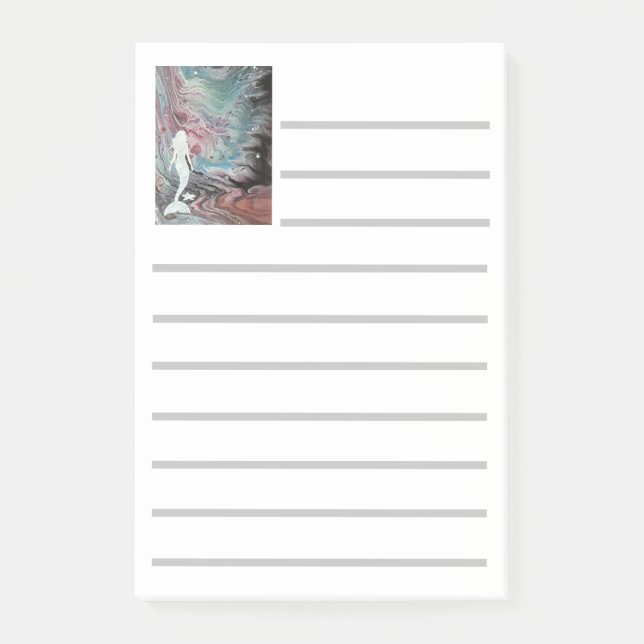 Post-It Klebezettel. Meerjungfrau und Seesterne be Klebezettel (Vorderseite)