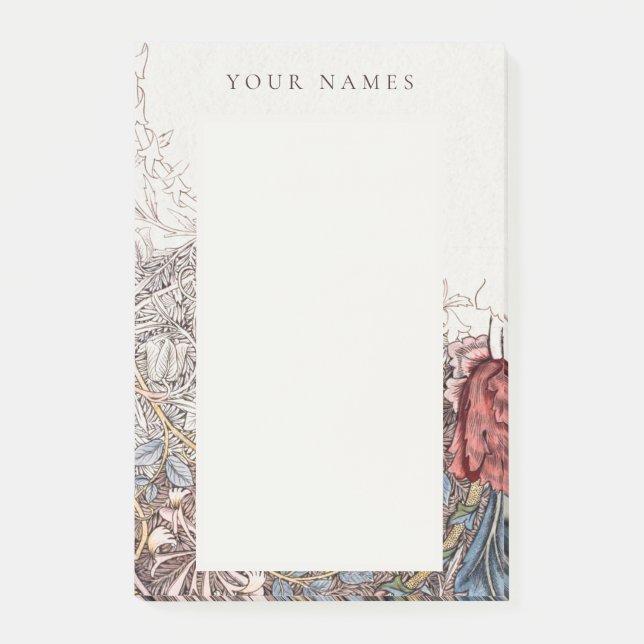 POST-IT KLEBEZETTEL: WILLIAM MORRIS HONEYSUCKLE +  POST-IT KLEBEZETTEL (Vorderseite)