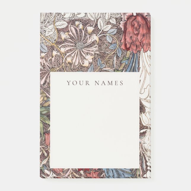 POST-IT KLEBEZETTEL: WILLIAM MORRIS HONEYSUCKLE +  POST-IT KLEBEZETTEL (Vorderseite)