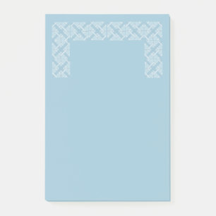 Post-it (lrg) - Interwoven Diamonds in Blue Post-it Klebezettel