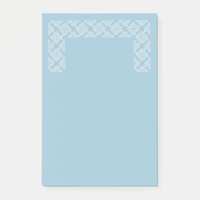 Post-it (lrg) - Interwoven Diamonds in Blue Post-it Klebezettel (Vorderseite)