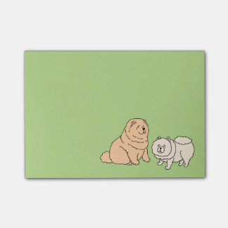Post-It mit Chow-Chow-Hund Klebezettel