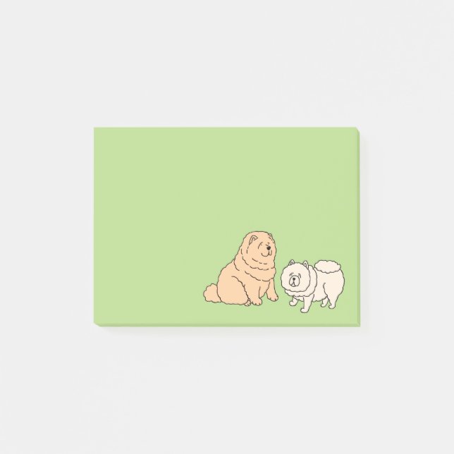 Post-It mit Chow-Chow-Hund Post-it Klebezettel (Vorderseite)